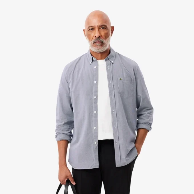 Men’s Regular Fit Gingham Poplin Shirt