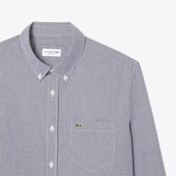 Men’s Regular Fit Gingham Poplin Shirt