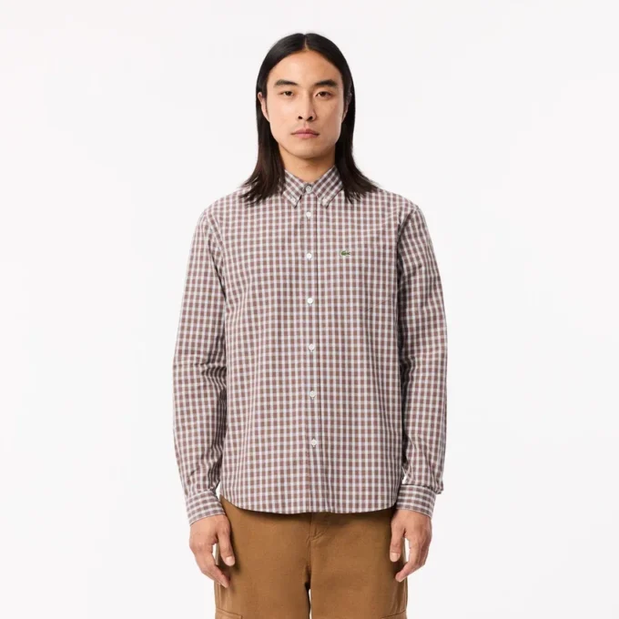 Men’s Regular Fit Plaid Poplin Shirt