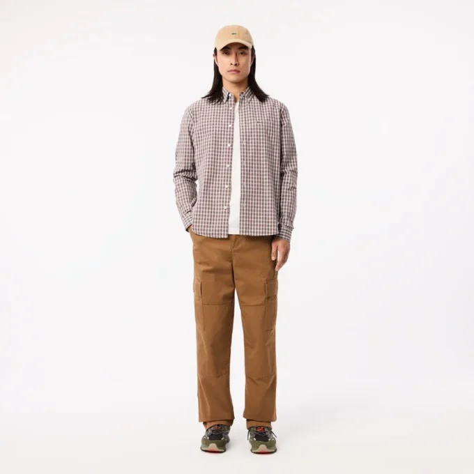 Men’s Regular Fit Plaid Poplin Shirt