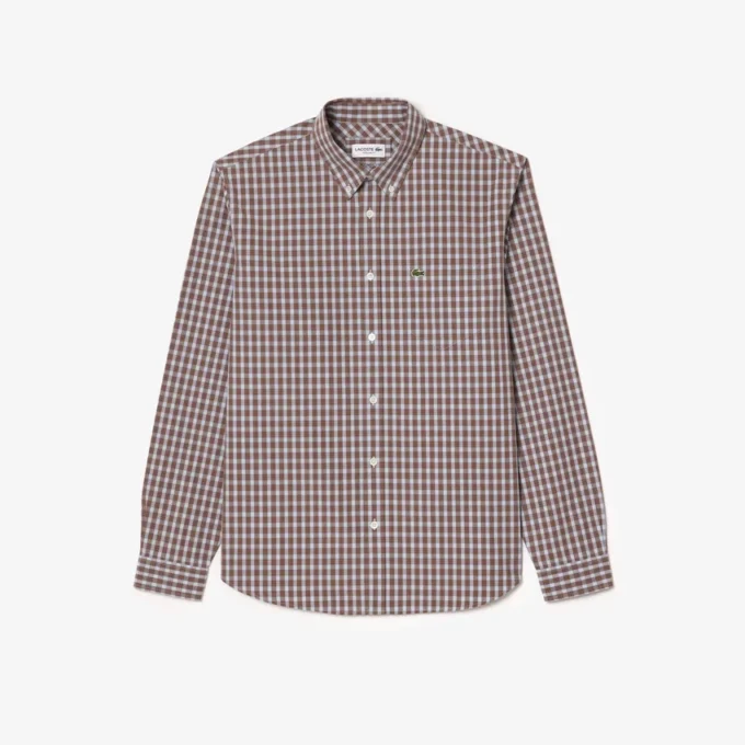 Men’s Regular Fit Plaid Poplin Shirt