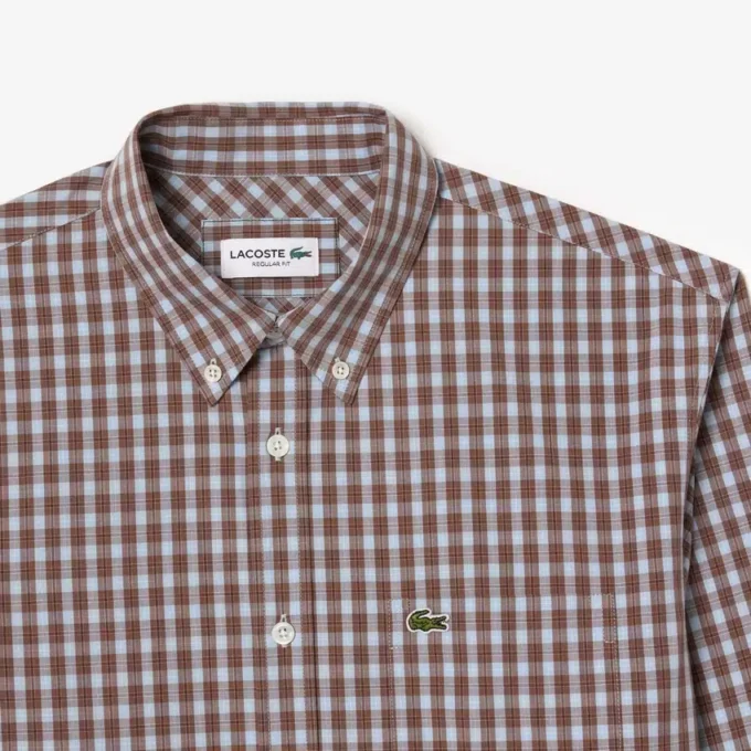 Men’s Regular Fit Plaid Poplin Shirt