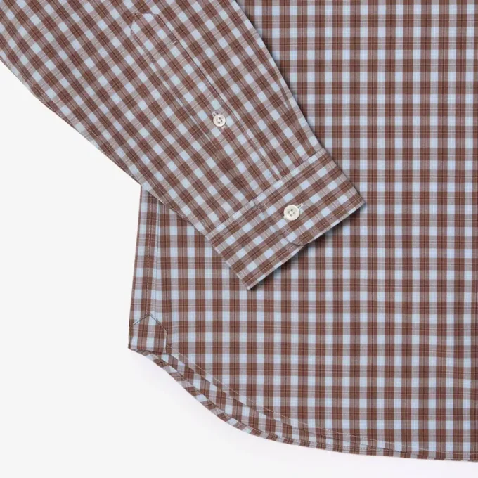 Men’s Regular Fit Plaid Poplin Shirt