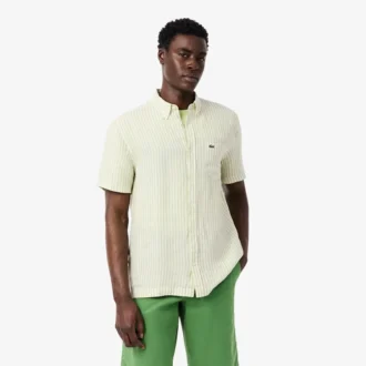 Men’s Regular Fit Short Sleeve Linen Shirt