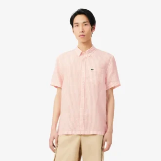 Men’s Regular Fit Short Sleeve Linen Shirt