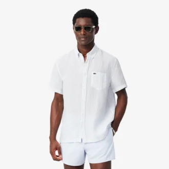 Men’s Regular Fit Short Sleeve Linen Shirt