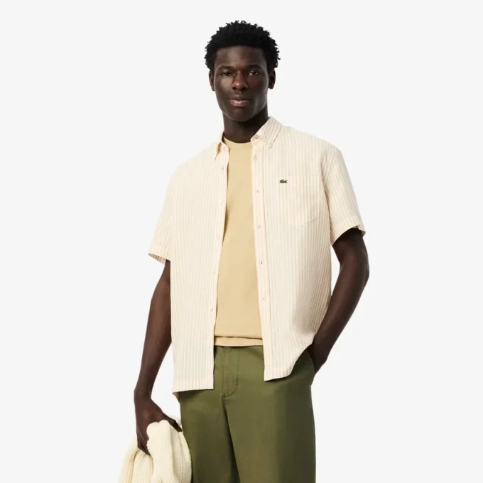 Men’s Regular Fit Short Sleeve Linen Shirt