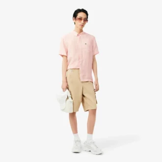 Men’s Regular Fit Short Sleeve Linen Shirt