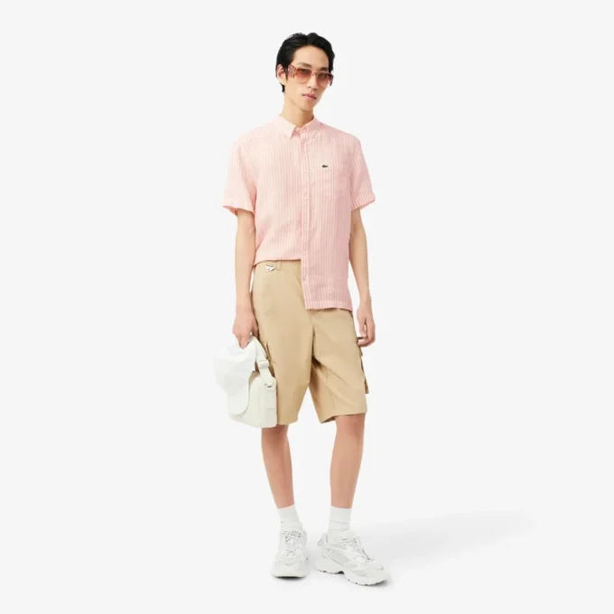 Men’s Regular Fit Short Sleeve Linen Shirt