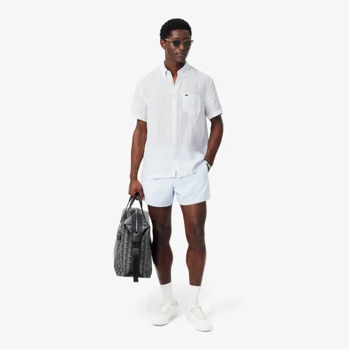 Men’s Regular Fit Short Sleeve Linen Shirt