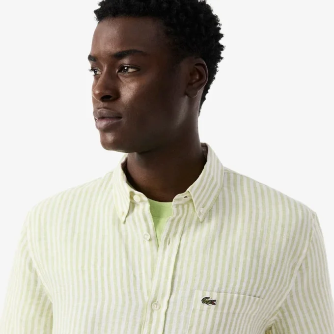 Men’s Regular Fit Short Sleeve Linen Shirt