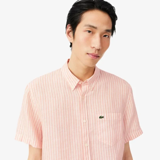 Men’s Regular Fit Short Sleeve Linen Shirt