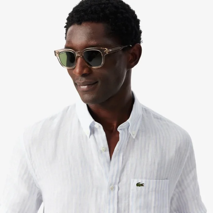 Men’s Regular Fit Short Sleeve Linen Shirt