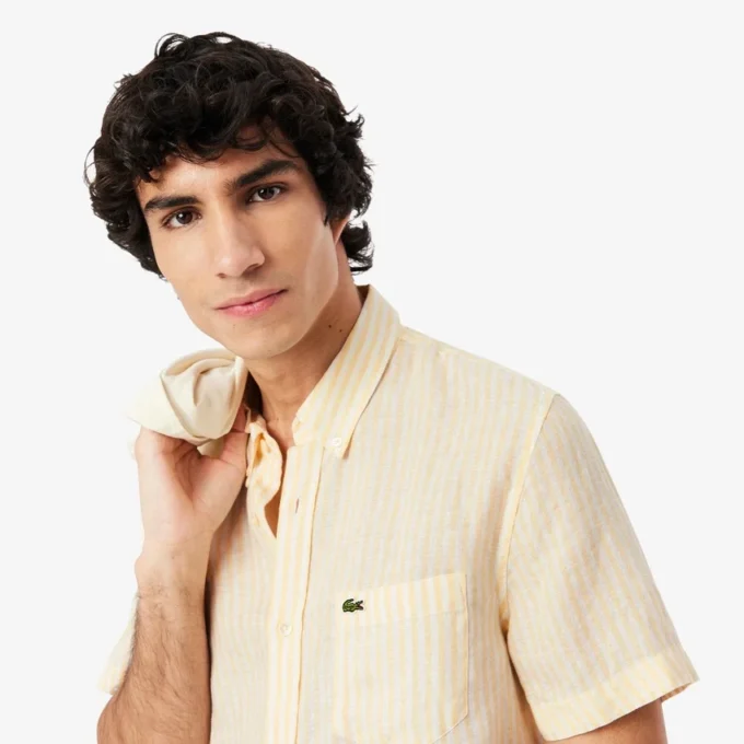 Men’s Regular Fit Short Sleeve Linen Shirt