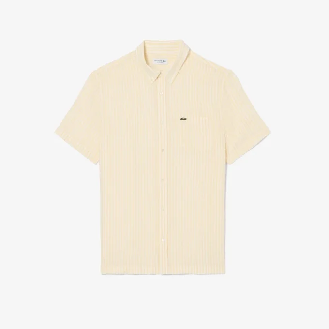 Men’s Regular Fit Short Sleeve Linen Shirt