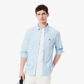 Men’s Regular Fit Stretch Plaid Shirt