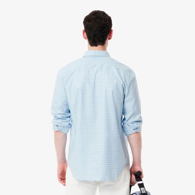 Men’s Regular Fit Stretch Plaid Shirt