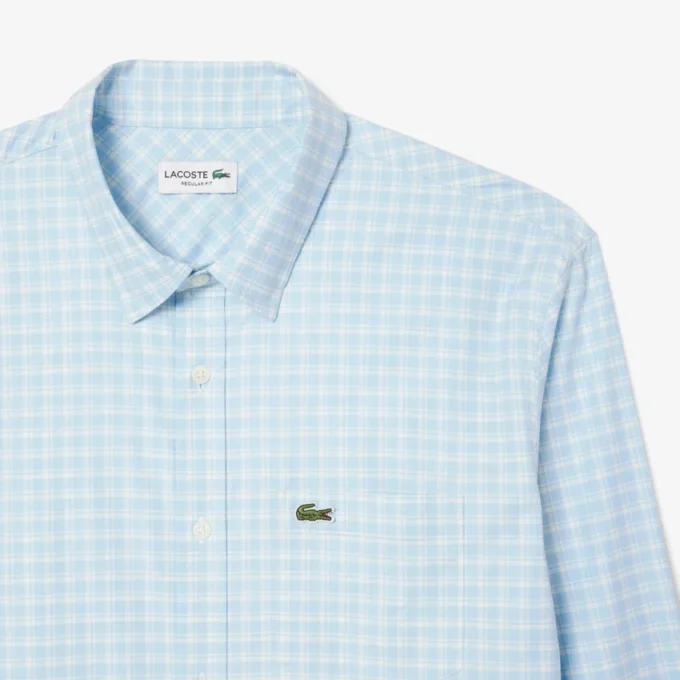 Men’s Regular Fit Stretch Plaid Shirt