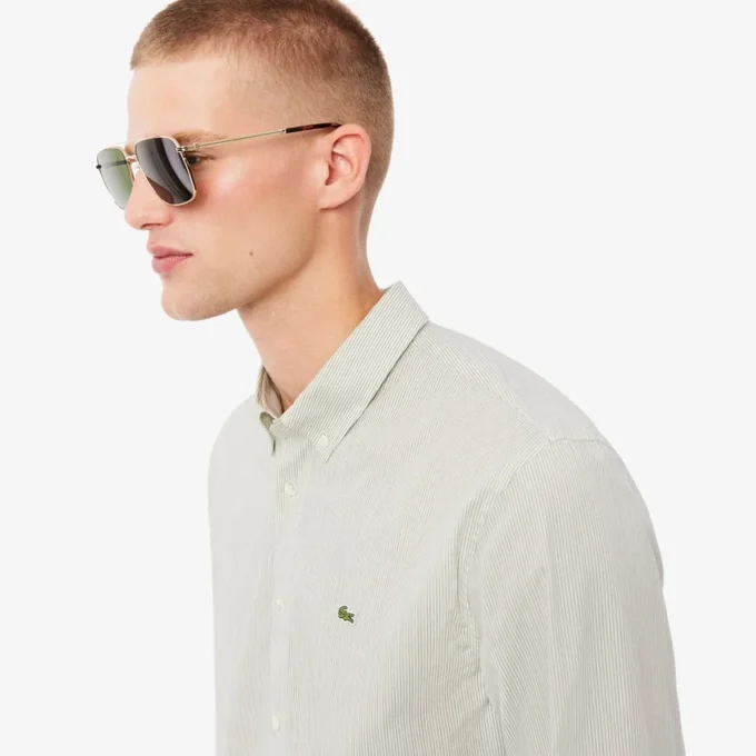 Men’s Regular Fit Striped Button Down Shirt
