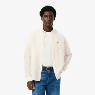 Men’s Regular Fit Striped Linen Shirt