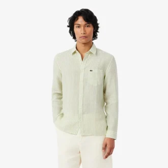 Men’s Regular Fit Striped Linen Shirt