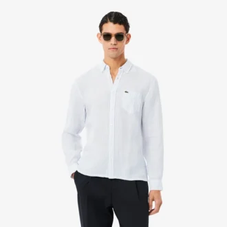 Men’s Regular Fit Striped Linen Shirt