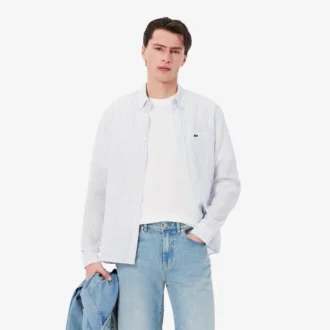 Men’s Regular Fit Striped Linen Shirt