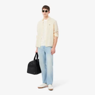 Men’s Regular Fit Striped Linen Shirt