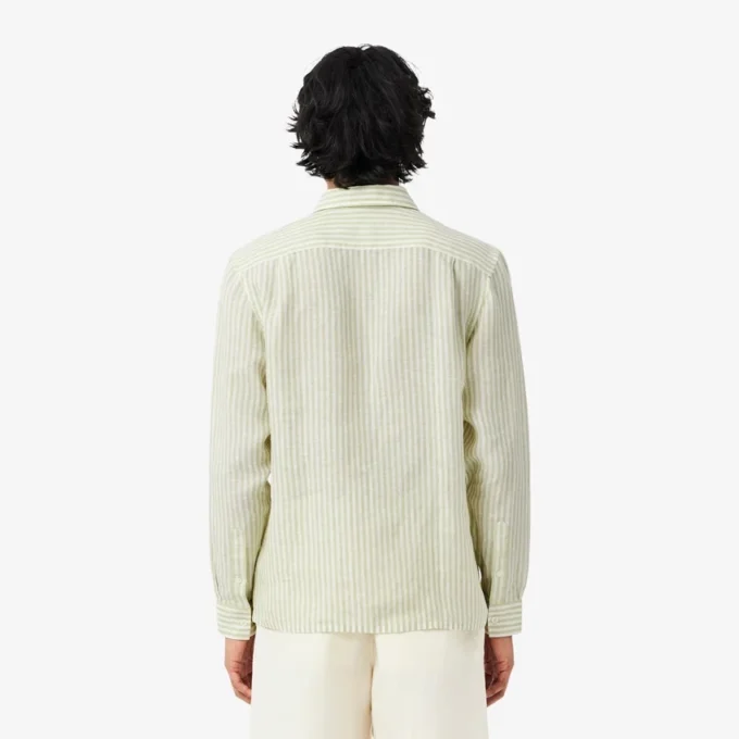 Men’s Regular Fit Striped Linen Shirt