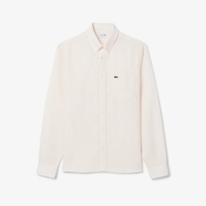 Men’s Regular Fit Striped Linen Shirt