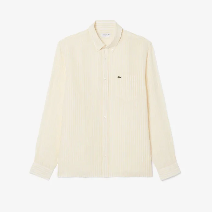 Men’s Regular Fit Striped Linen Shirt