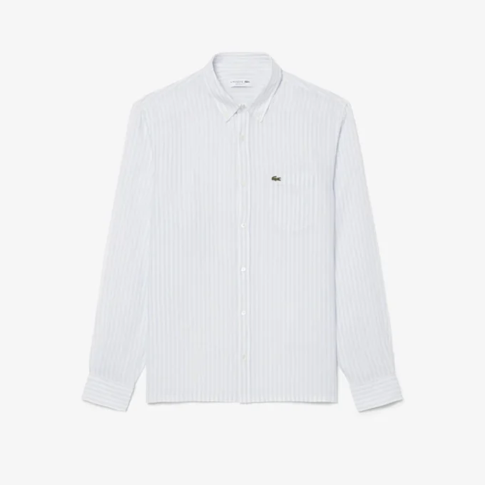 Men’s Regular Fit Striped Linen Shirt