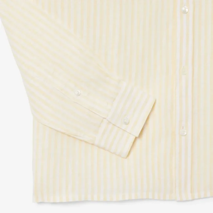 Men’s Regular Fit Striped Linen Shirt