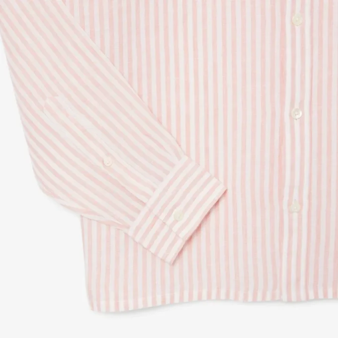 Men’s Regular Fit Striped Linen Shirt