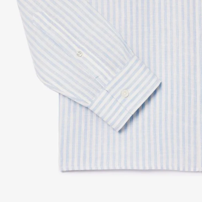 Men’s Regular Fit Striped Linen Shirt