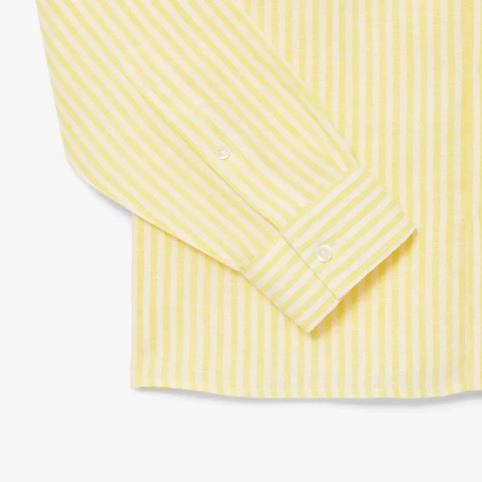 Men’s Regular Fit Striped Linen Shirt