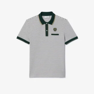 Men’s Regular Fit Striped Mini Piqua Polo