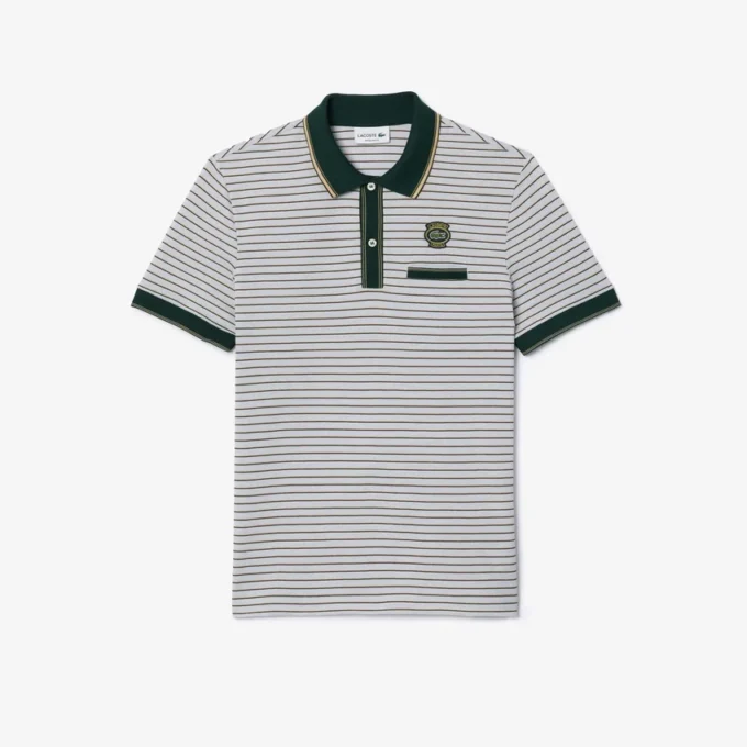 Men’s Regular Fit Striped Mini Piqua Polo