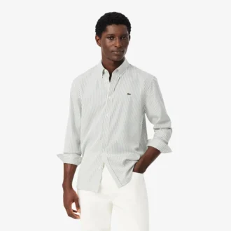 Men’s Regular Fit Striped Pinpoint Shirt