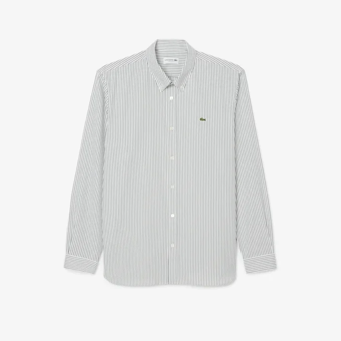 Men’s Regular Fit Striped Pinpoint Shirt