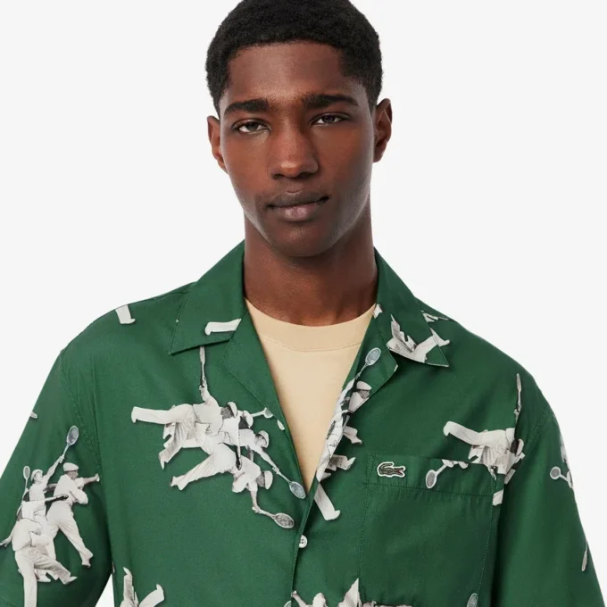 Men’s Relaxed Fit Rena Lacoste Print Shirt