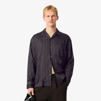 Men’s Relaxed Fit Striped Lyocell Shirt