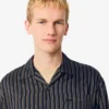 Men’s Relaxed Fit Striped Lyocell Shirt