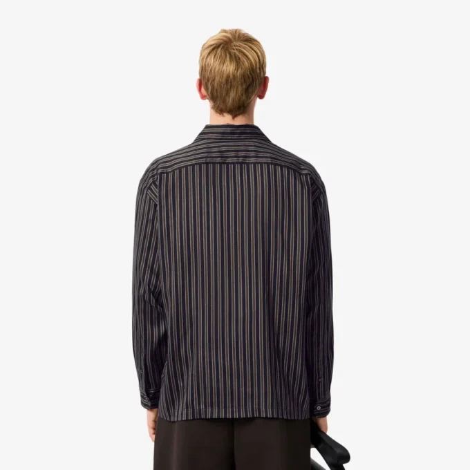 Men’s Relaxed Fit Striped Lyocell Shirt
