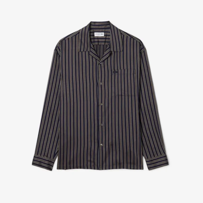 Men’s Relaxed Fit Striped Lyocell Shirt