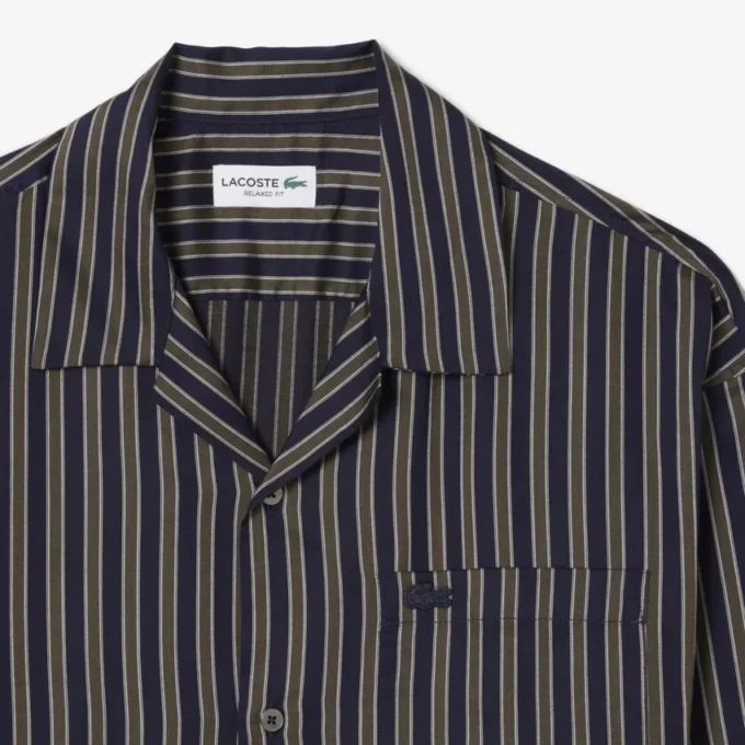 Men’s Relaxed Fit Striped Lyocell Shirt