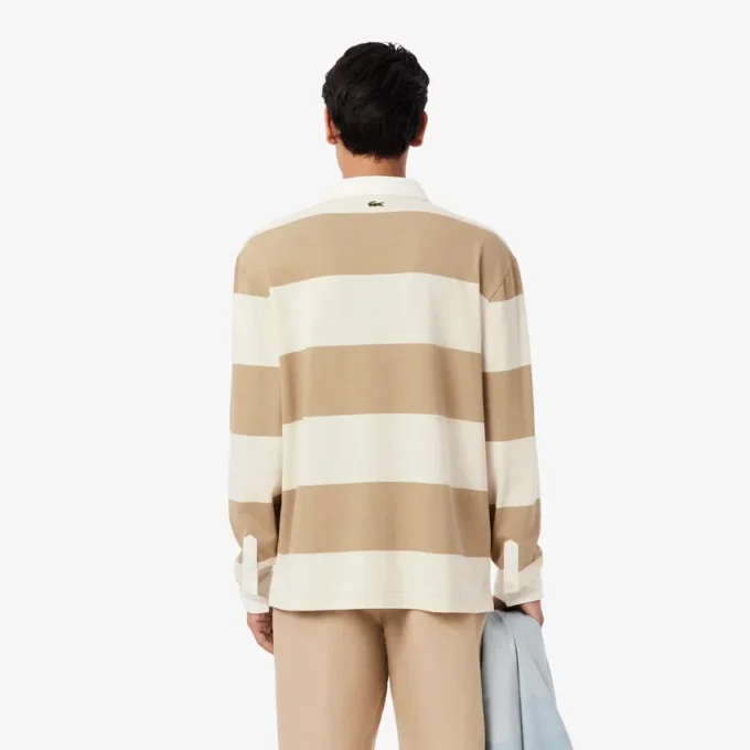 Men’s Relaxed Fit Striped Rugby Polo