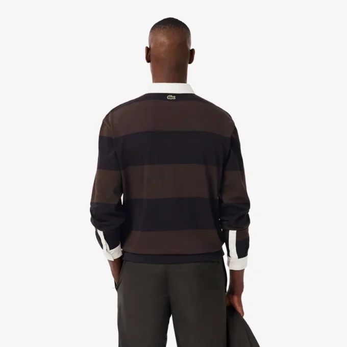 Men’s Relaxed Fit Striped Rugby Polo