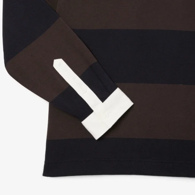 Men’s Relaxed Fit Striped Rugby Polo