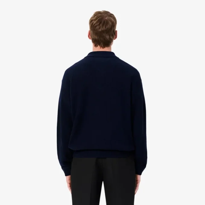 Men’s Relaxed Fit Wool Polo Sweater